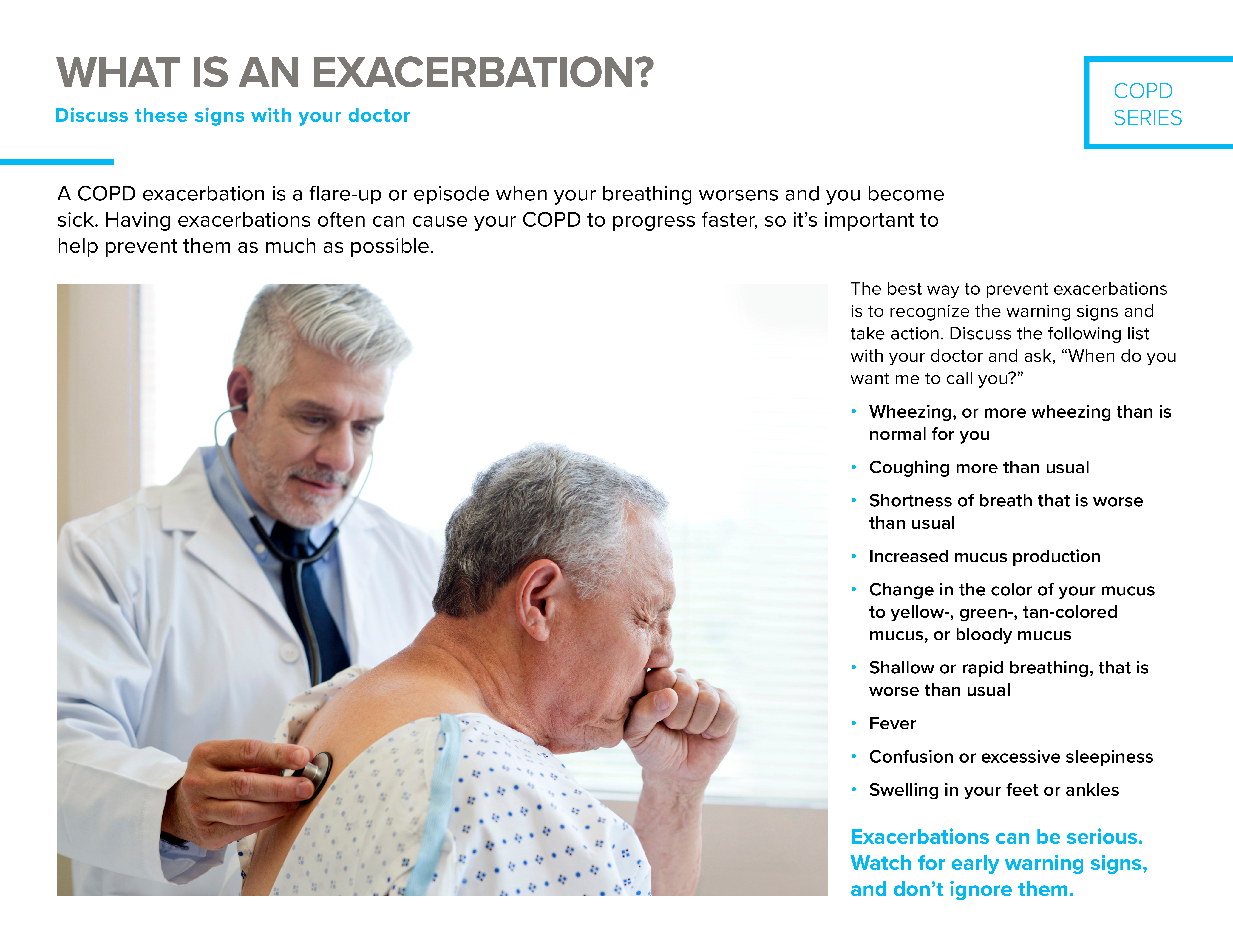 COPD exacerbation infographic