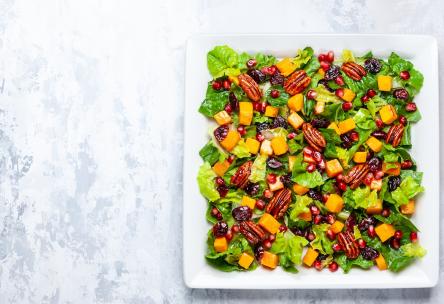 Roasted Butternut Squash Salad with Cranberries
